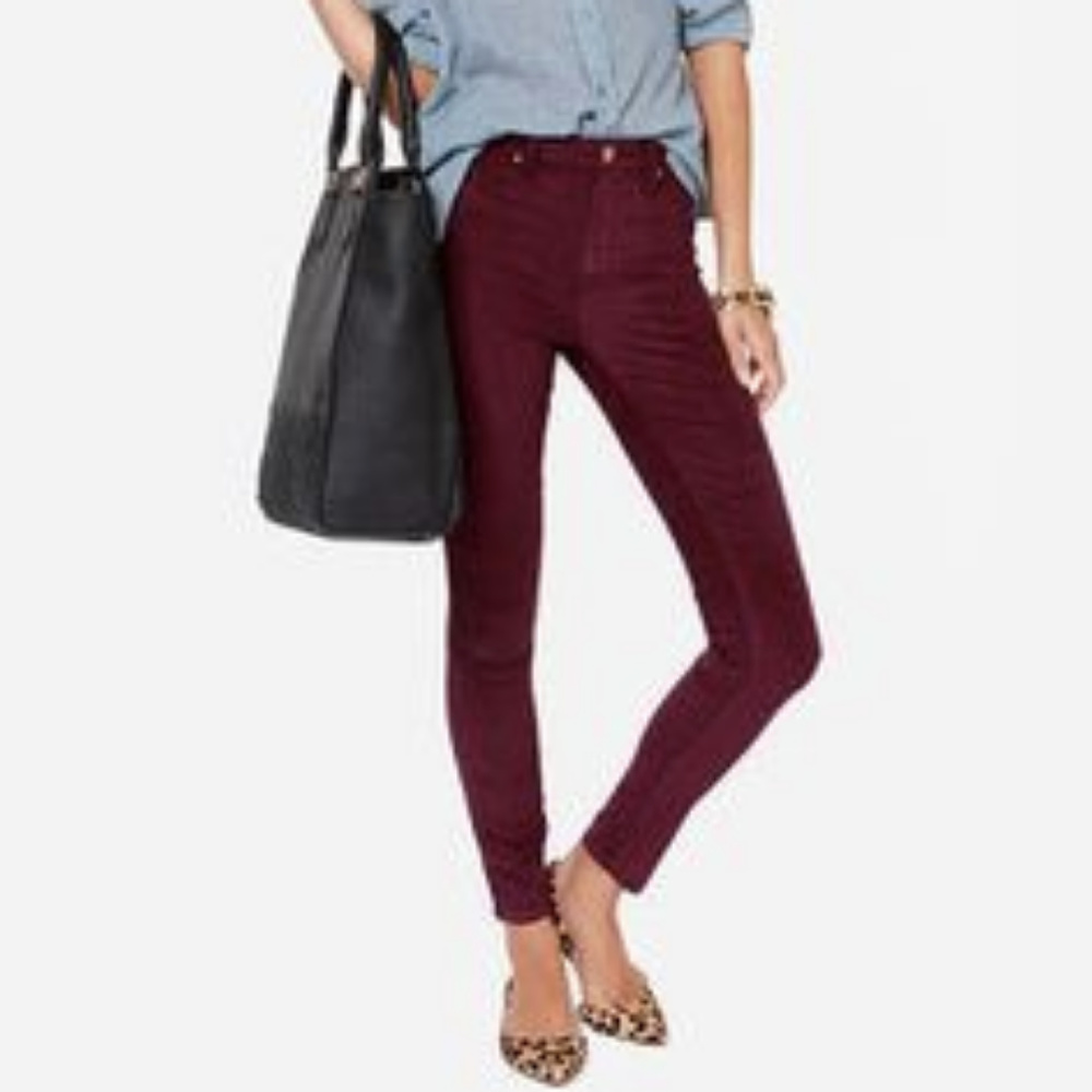 The Limited Exact Stretch Skinny Pants in Wine